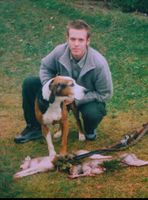 Joksas Crux (Joksas Anja- FinnOlles Dicko 2. Ägare Emil Nordström som säger; " HJoksas Crux blev 14 år, aldrig skadad aldrig sjuk. En hund mn skulle vilja äga en gång till i livet sedan jag blev intresserad av jaktprov"